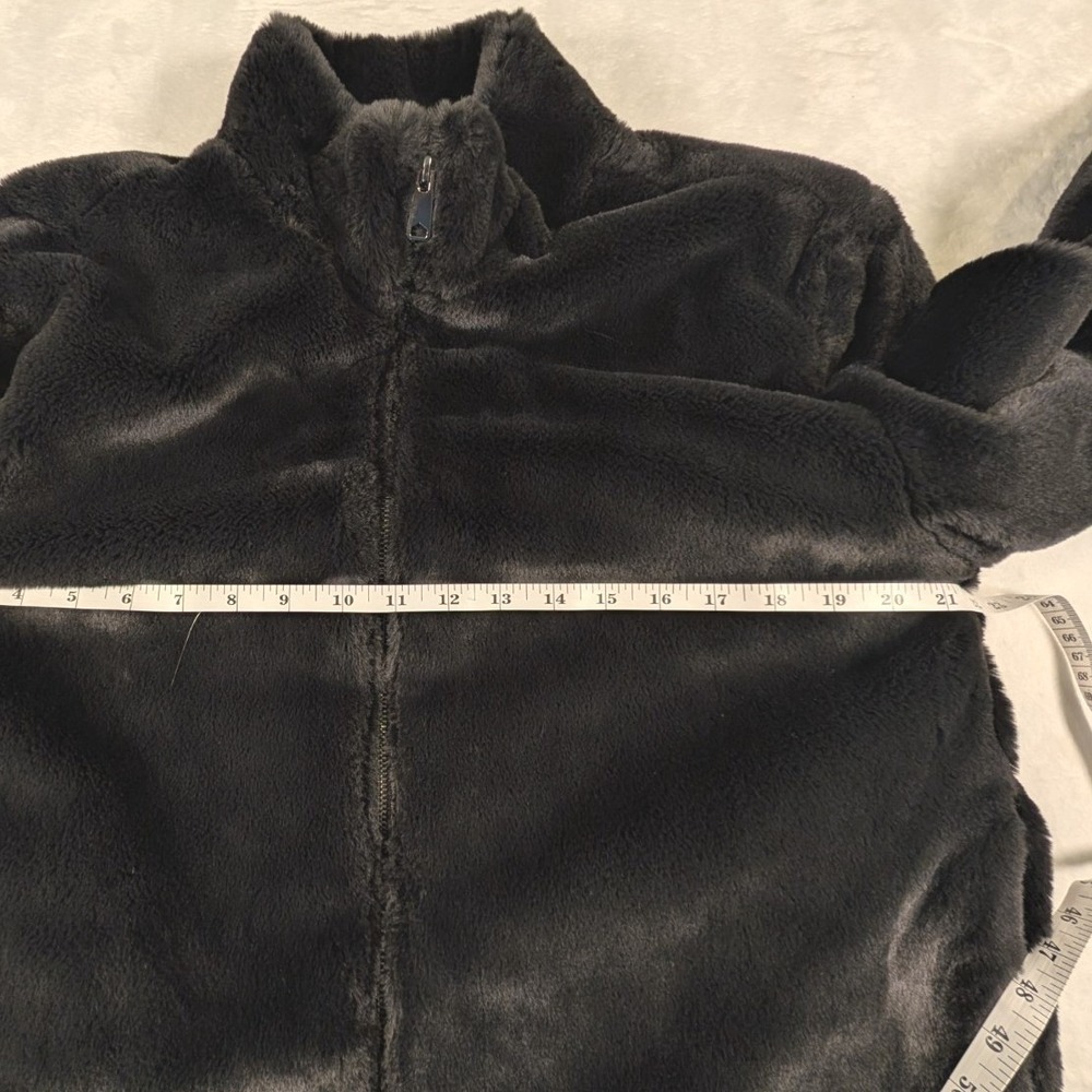 Sanctuary Crafted  Tailored Black Faux Fur Jacket Coat Womens XL Plush Goth Boho - Picture 10 of 10